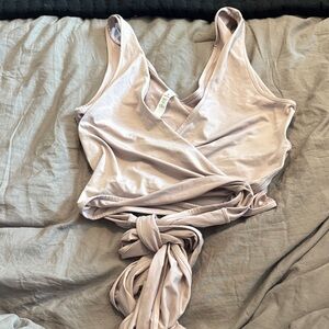 lululemon athletica Light Pink Wrap Tank Top